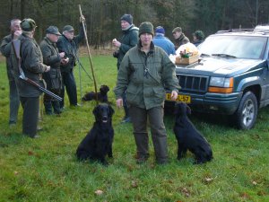 Bonnie en Baatje met het vrouwtje op jacht